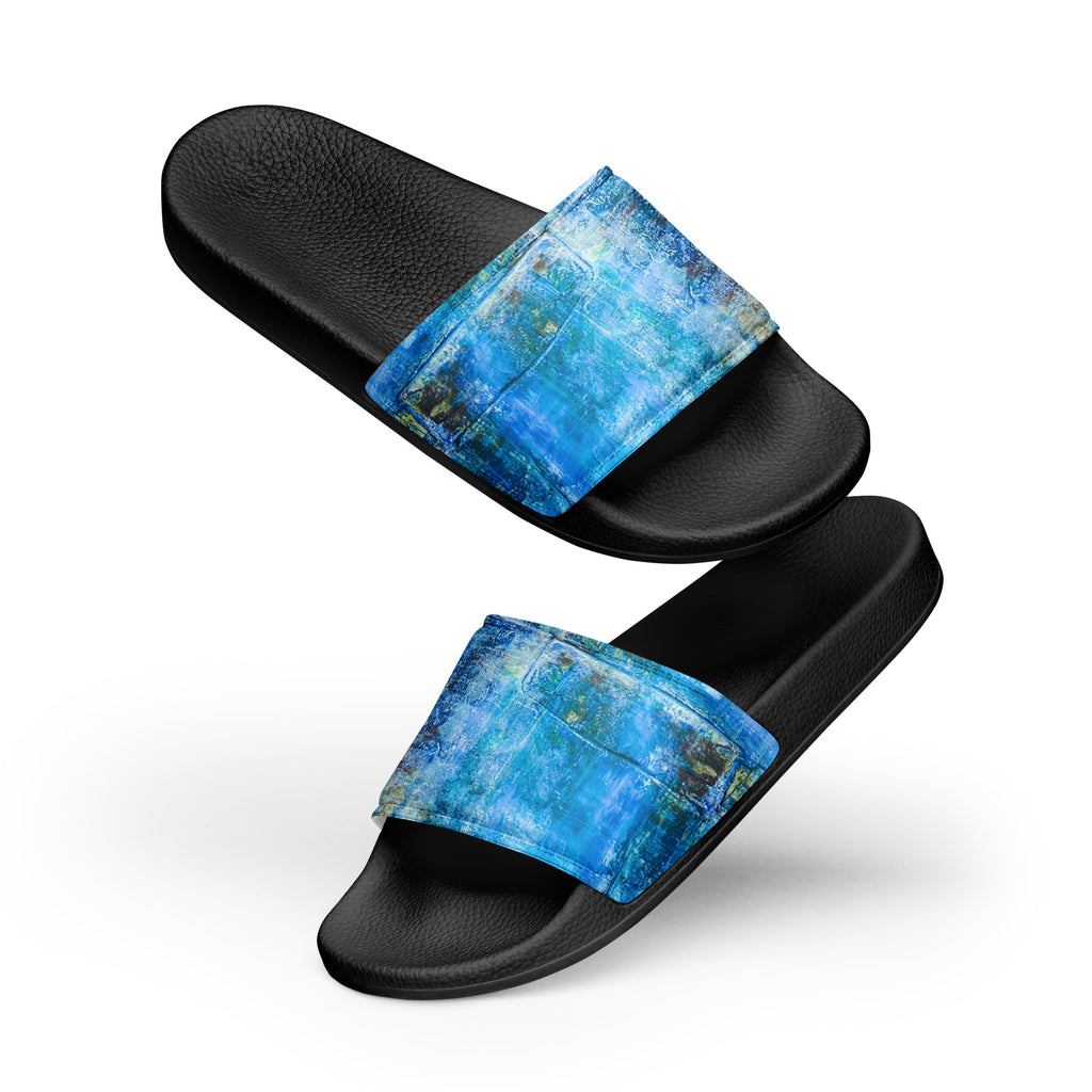 Men's slides- Bright Earth Blue