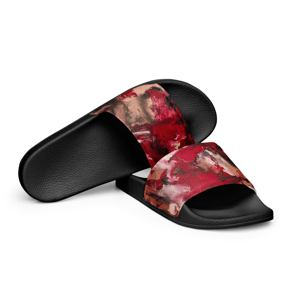 Men's Slides- Mismatch Red