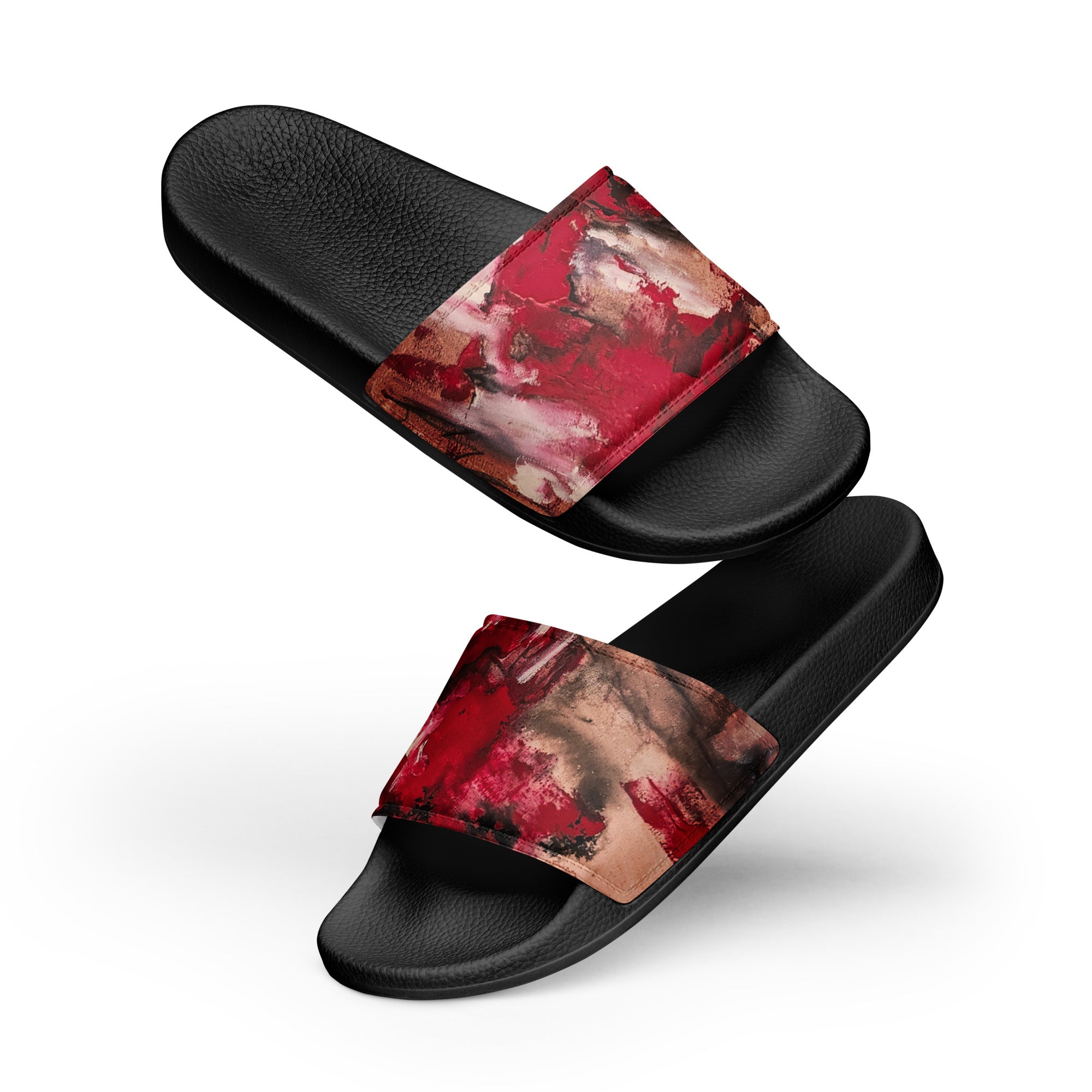 Men's Slides- Mismatch Red