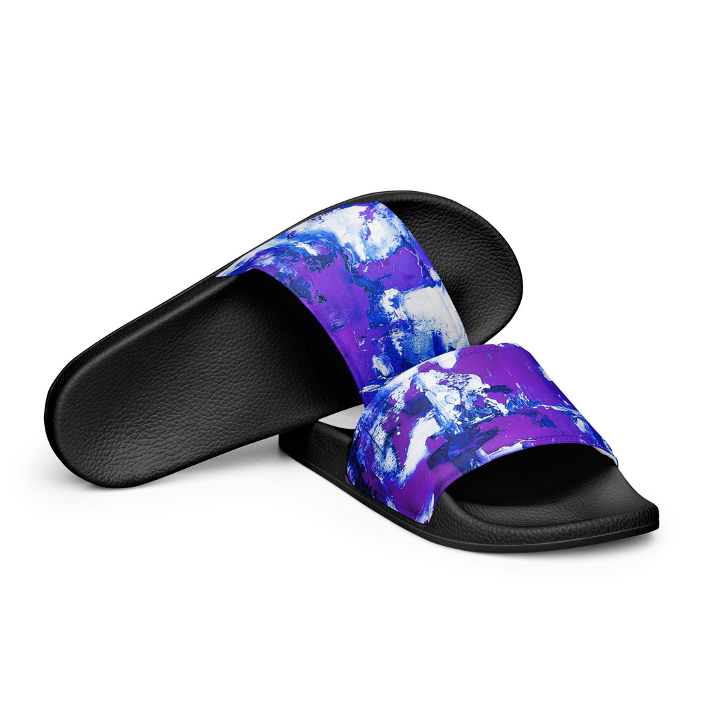 Men's Slides- Mismatch Purple