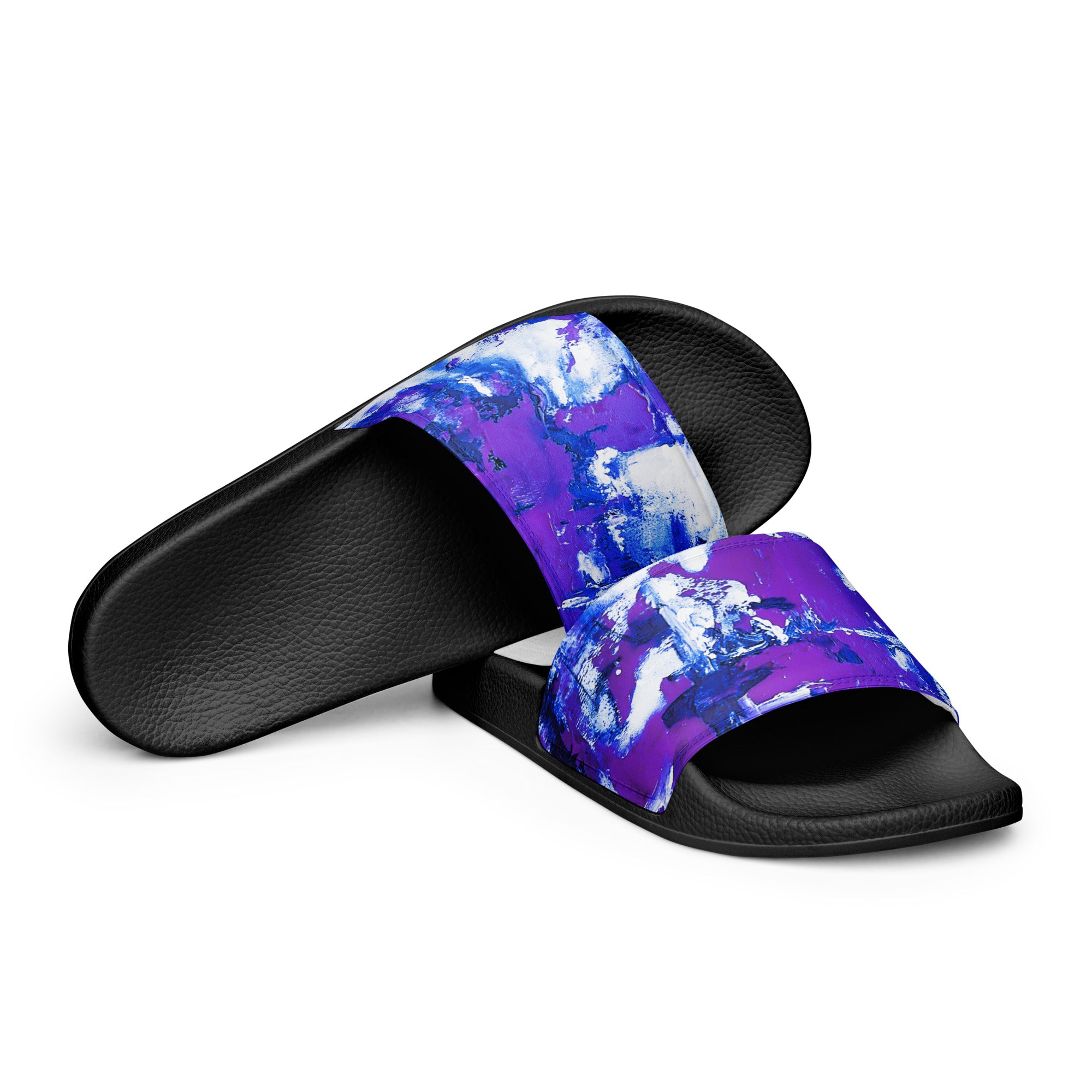 Men's Slides- Mismatch Purple