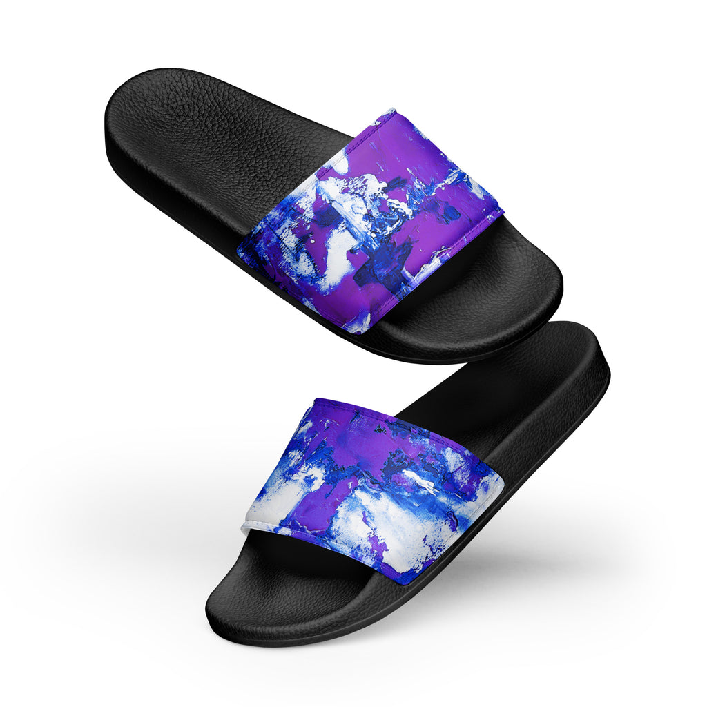 Men's Slides- Mismatch Purple