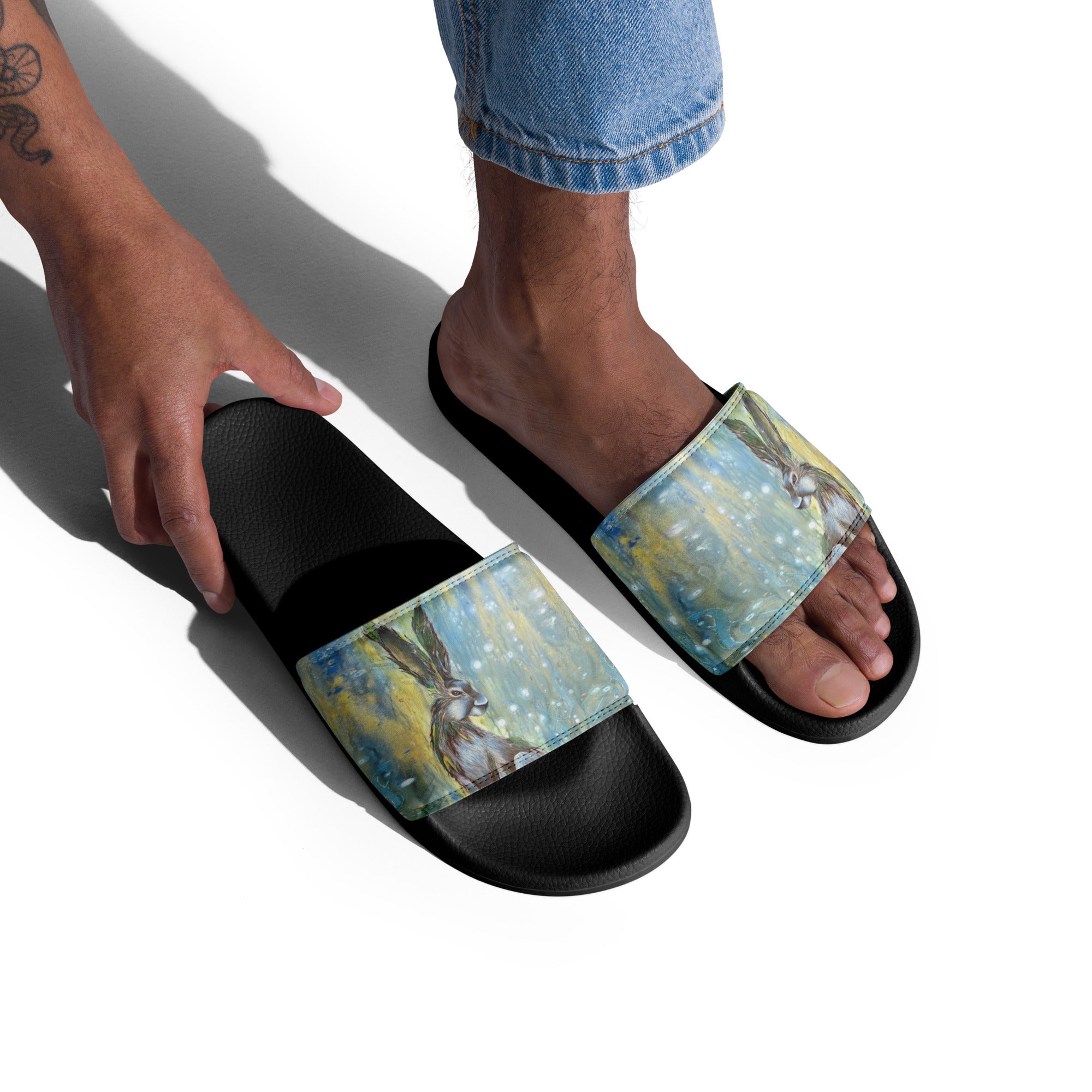 Men's slides- Hare the Music
