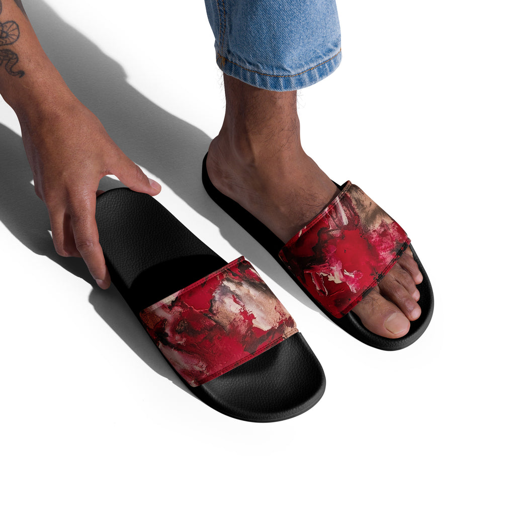 Men's Slides- Mismatch Red