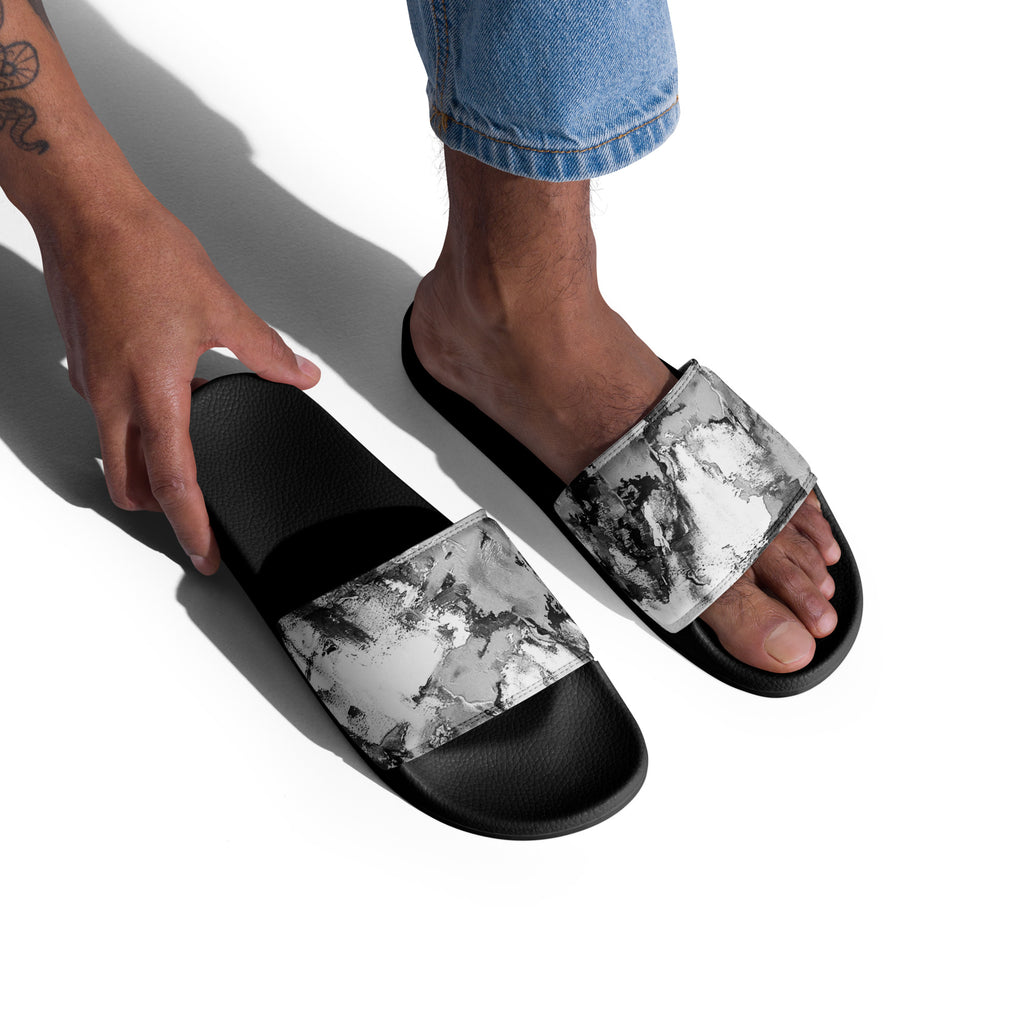 Men's Slides- Mismatch Grey