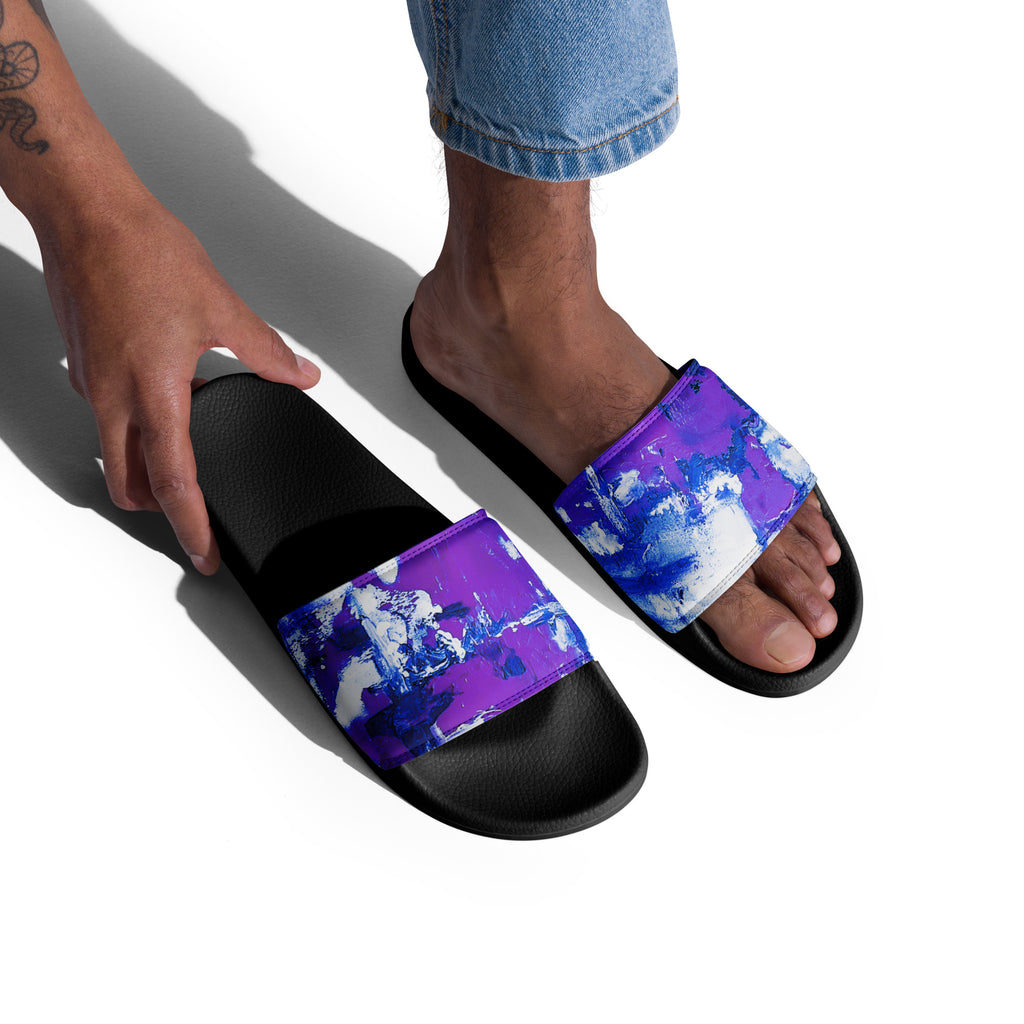 Men's Slides- Mismatch Purple