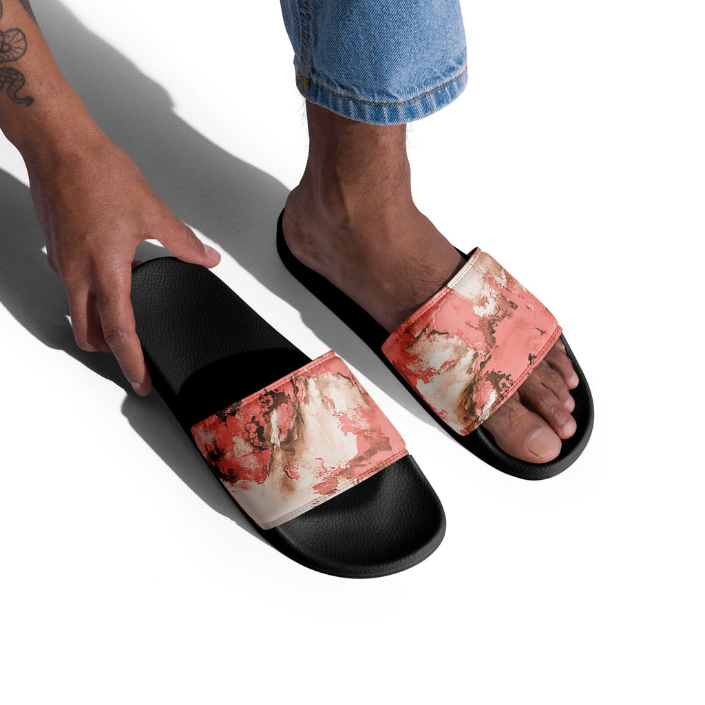 Men's Slides- Mismatch Peach
