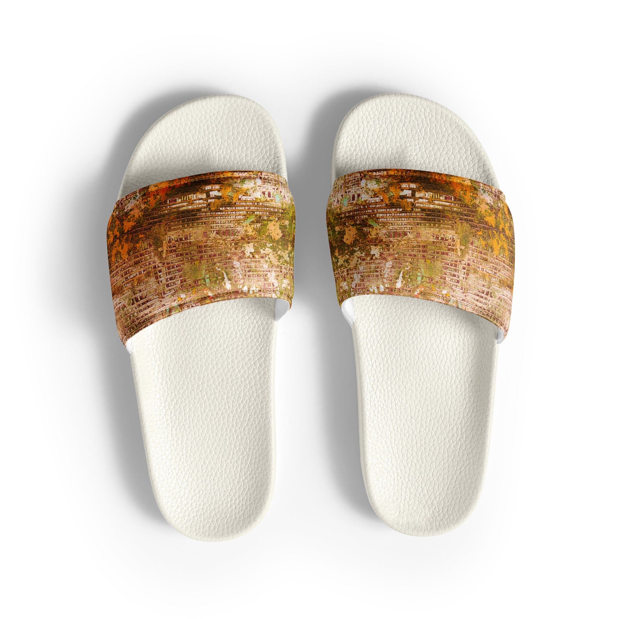 Men's slides- Weave Golden
