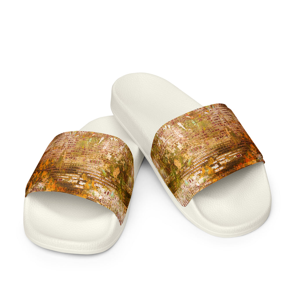 Men's slides- Weave Golden