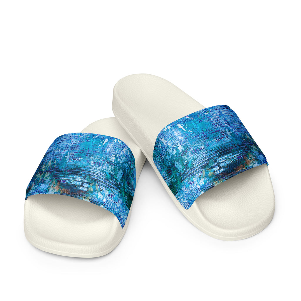 Men's slides- Weave Blue