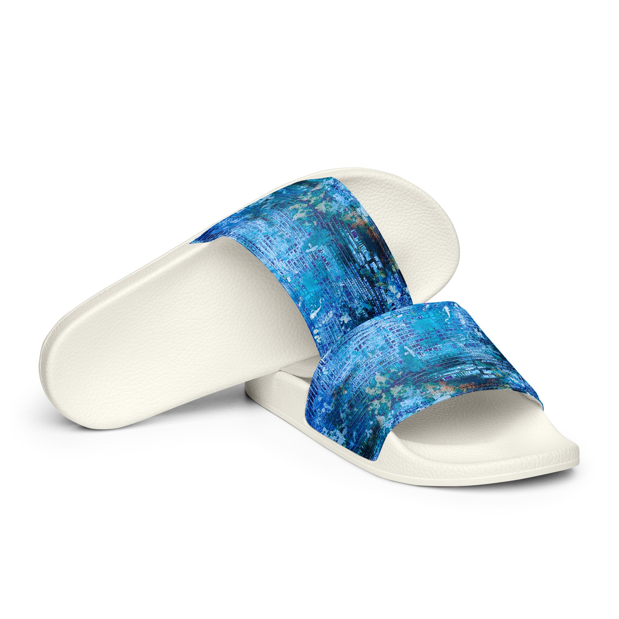 Men's slides- Weave Blue