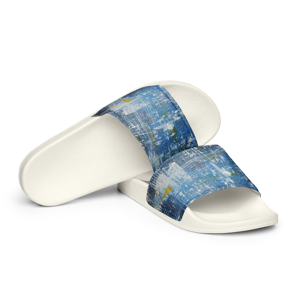 Men's slides- Denim Scrape