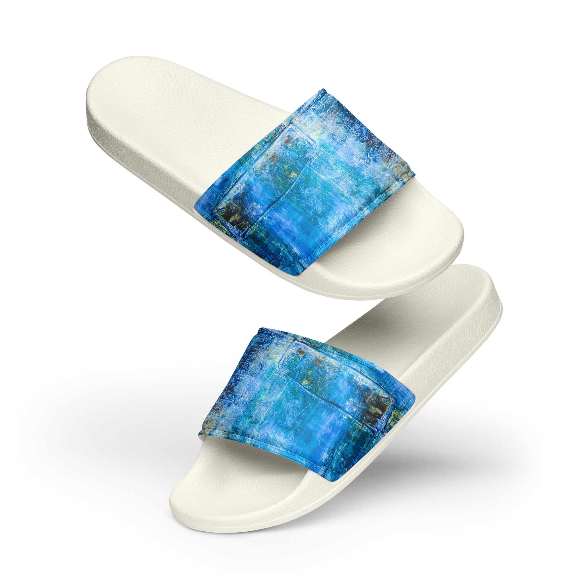 Men's slides- Bright Earth Blue