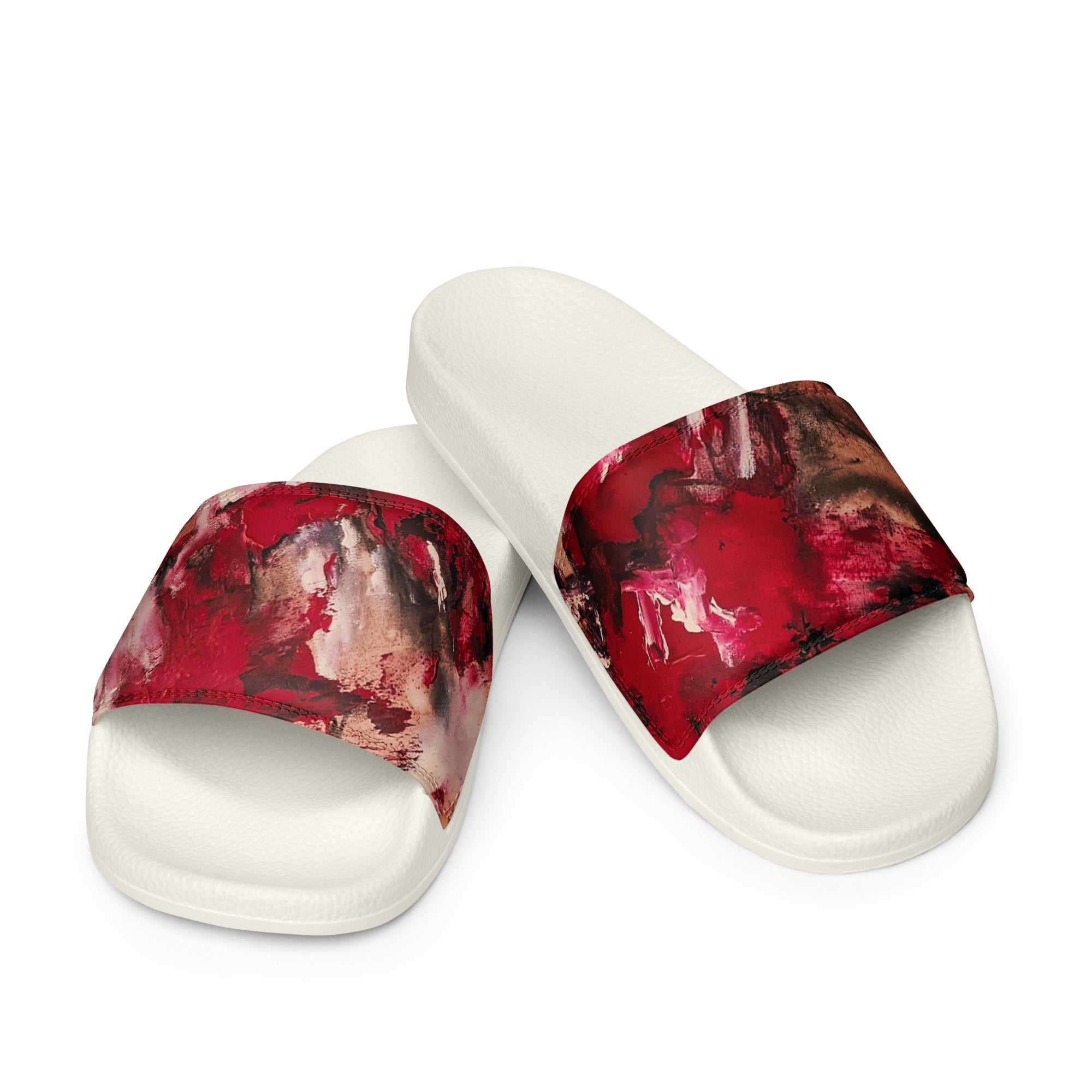Men's Slides- Mismatch Red