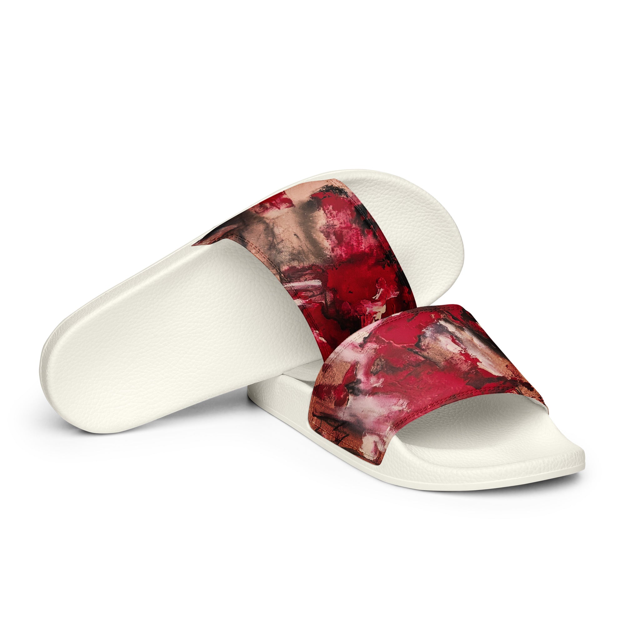 Men's Slides- Mismatch Red