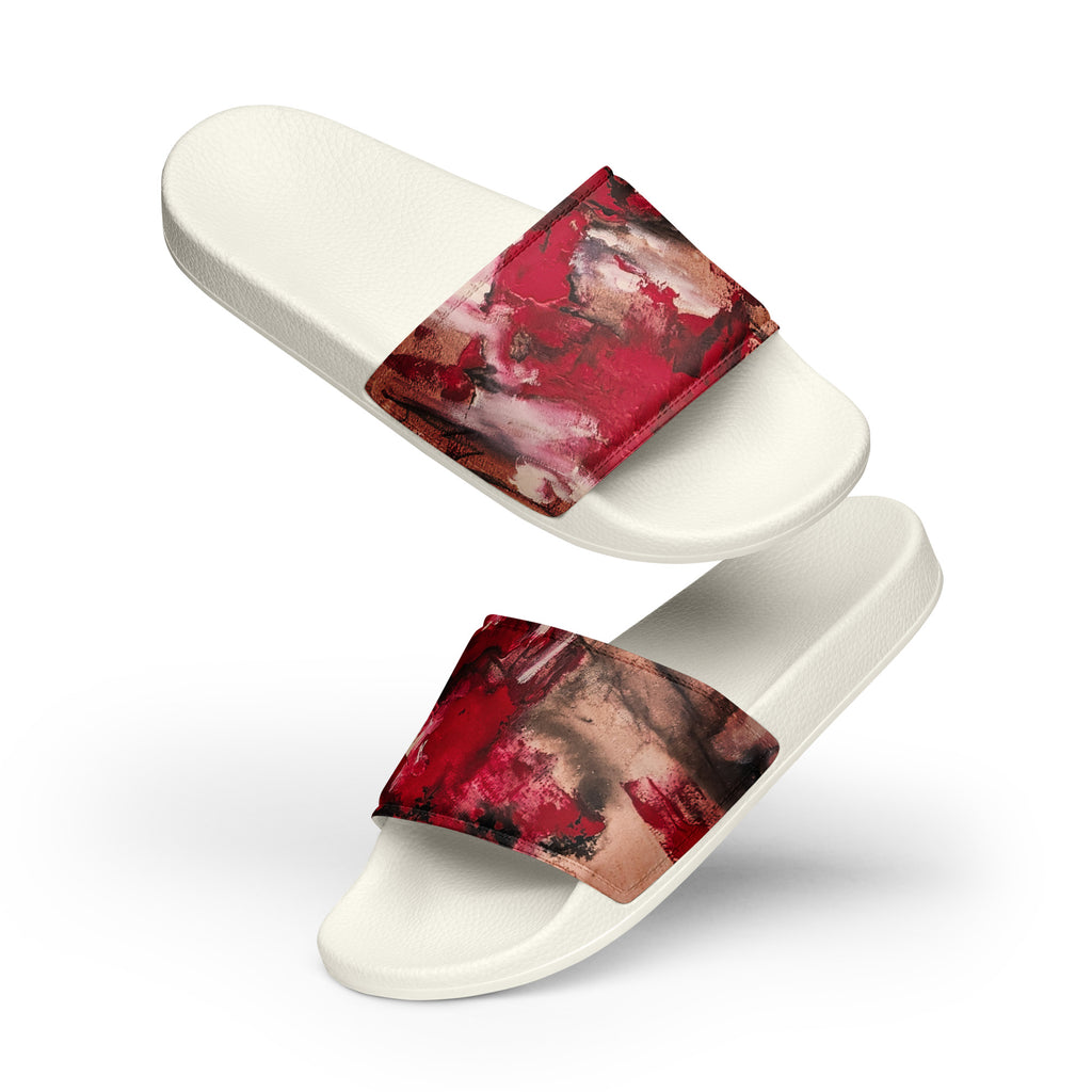 Men's Slides- Mismatch Red