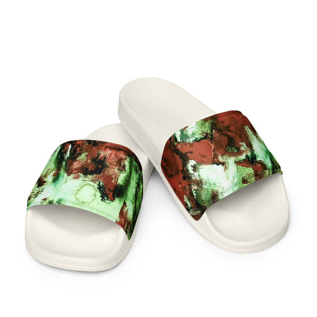 Men's Slides- Mismatch Green