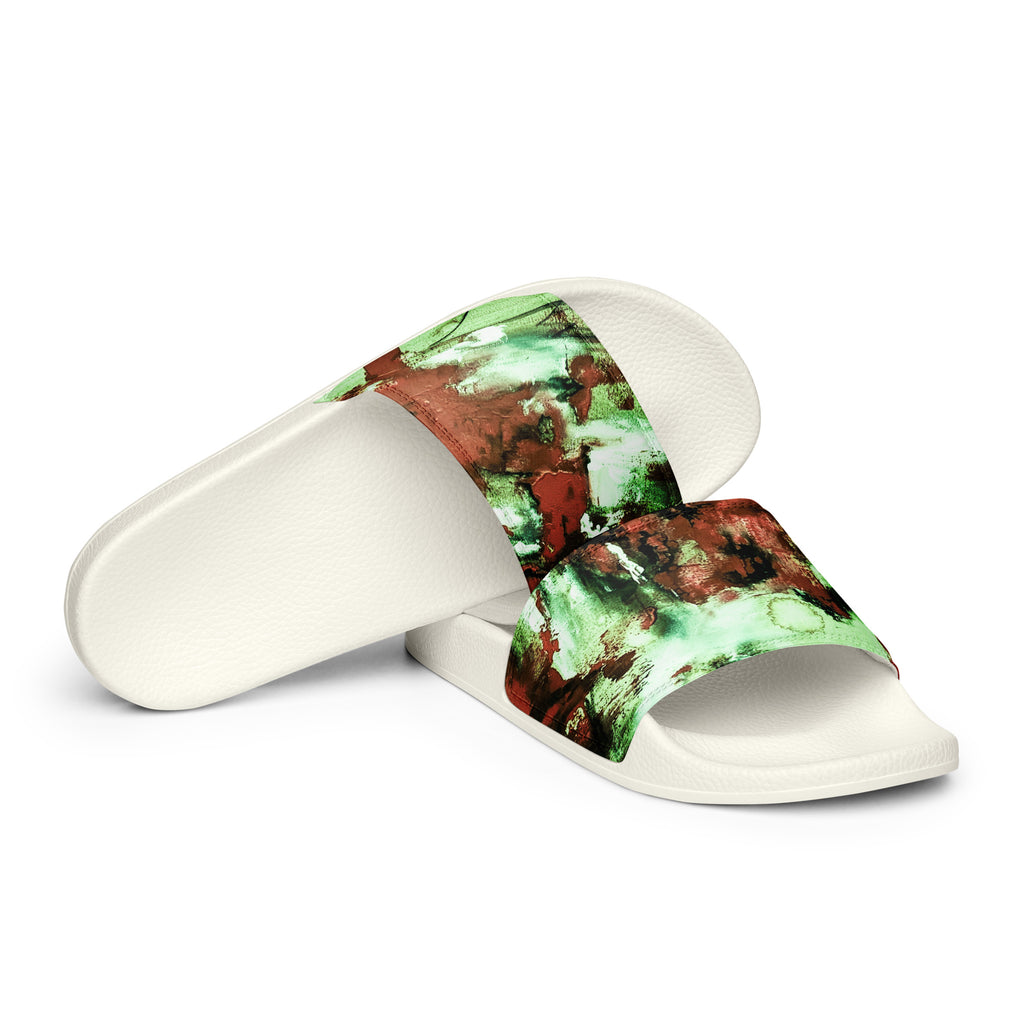 Men's Slides- Mismatch Green
