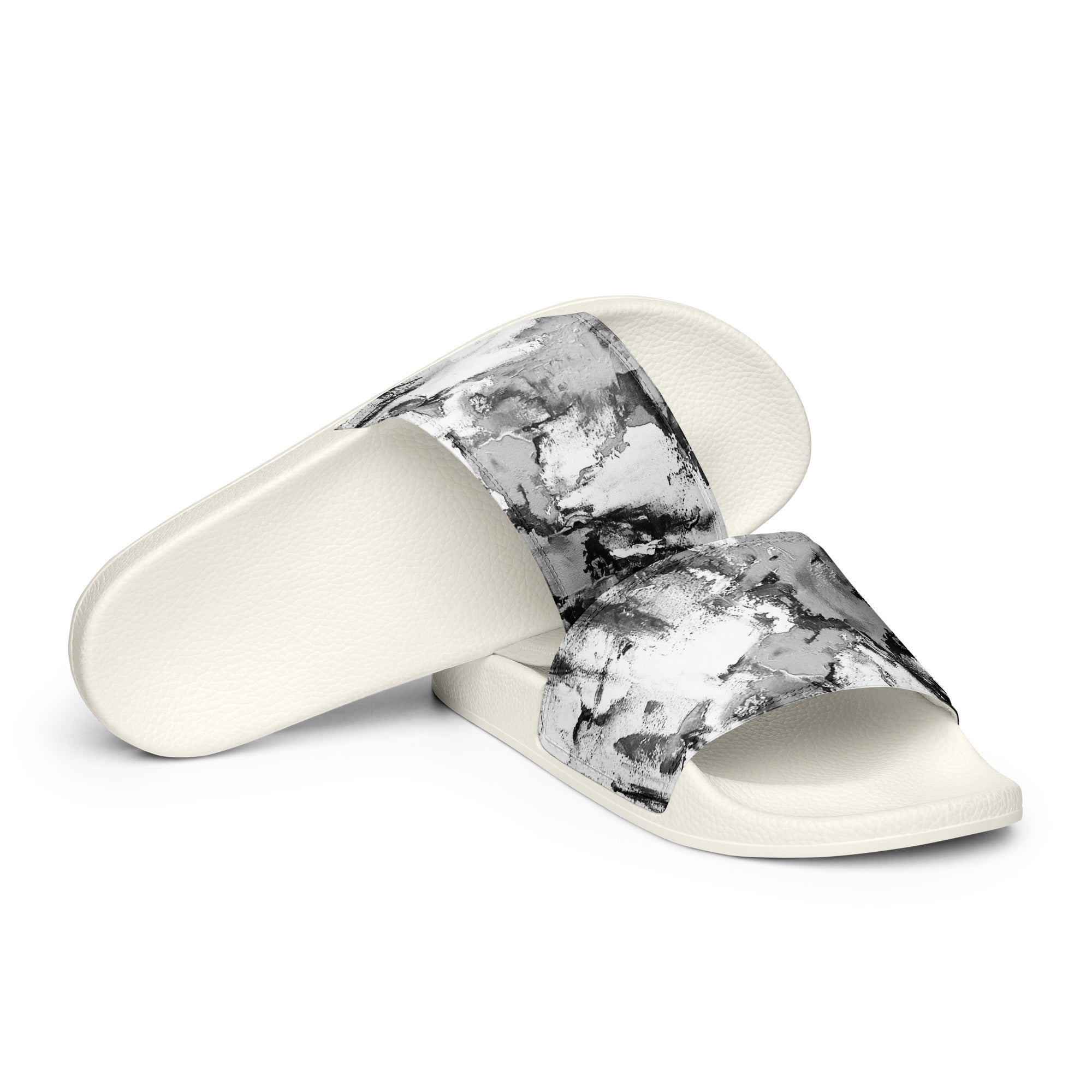 Men's Slides- Mismatch Grey