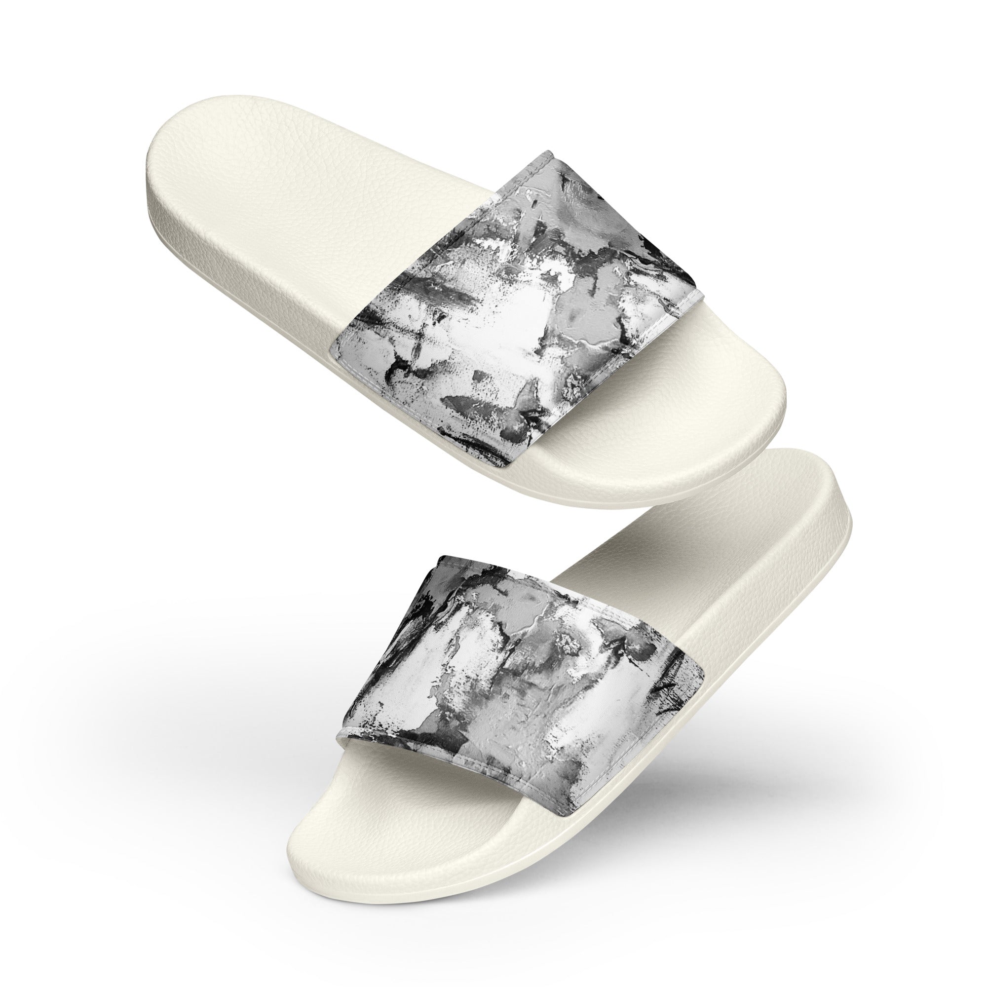 Men's Slides- Mismatch Grey