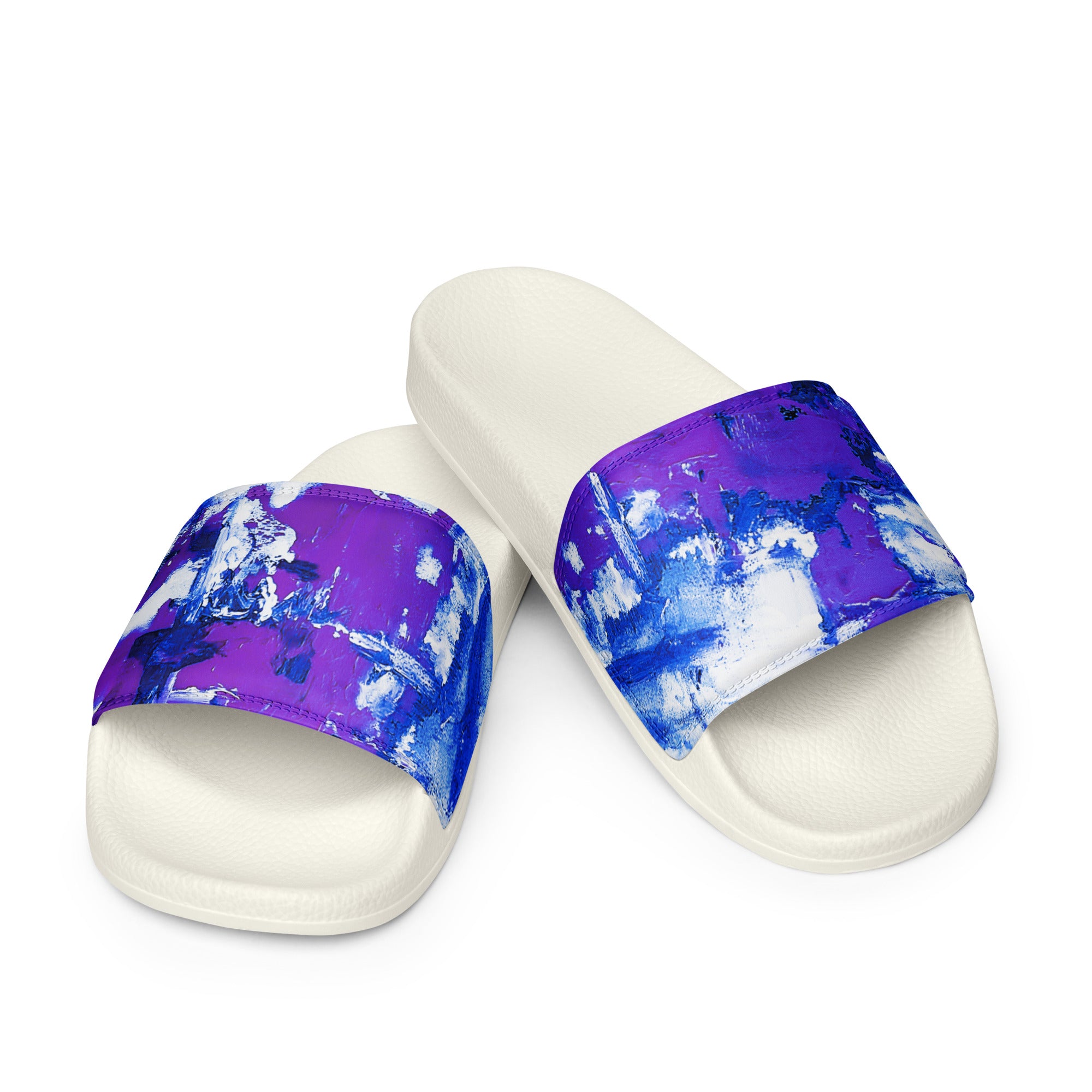 Men's Slides- Mismatch Purple