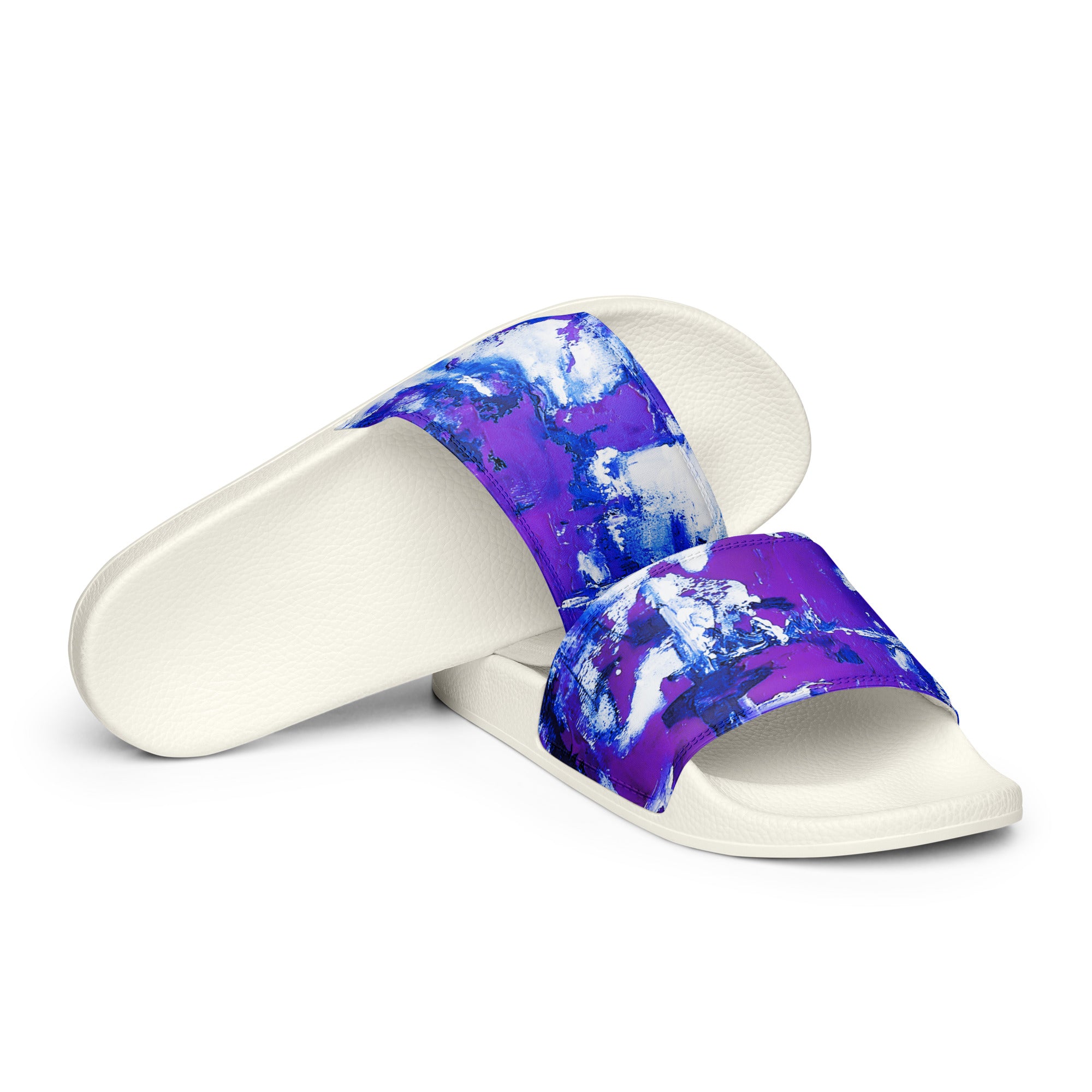 Men's Slides- Mismatch Purple