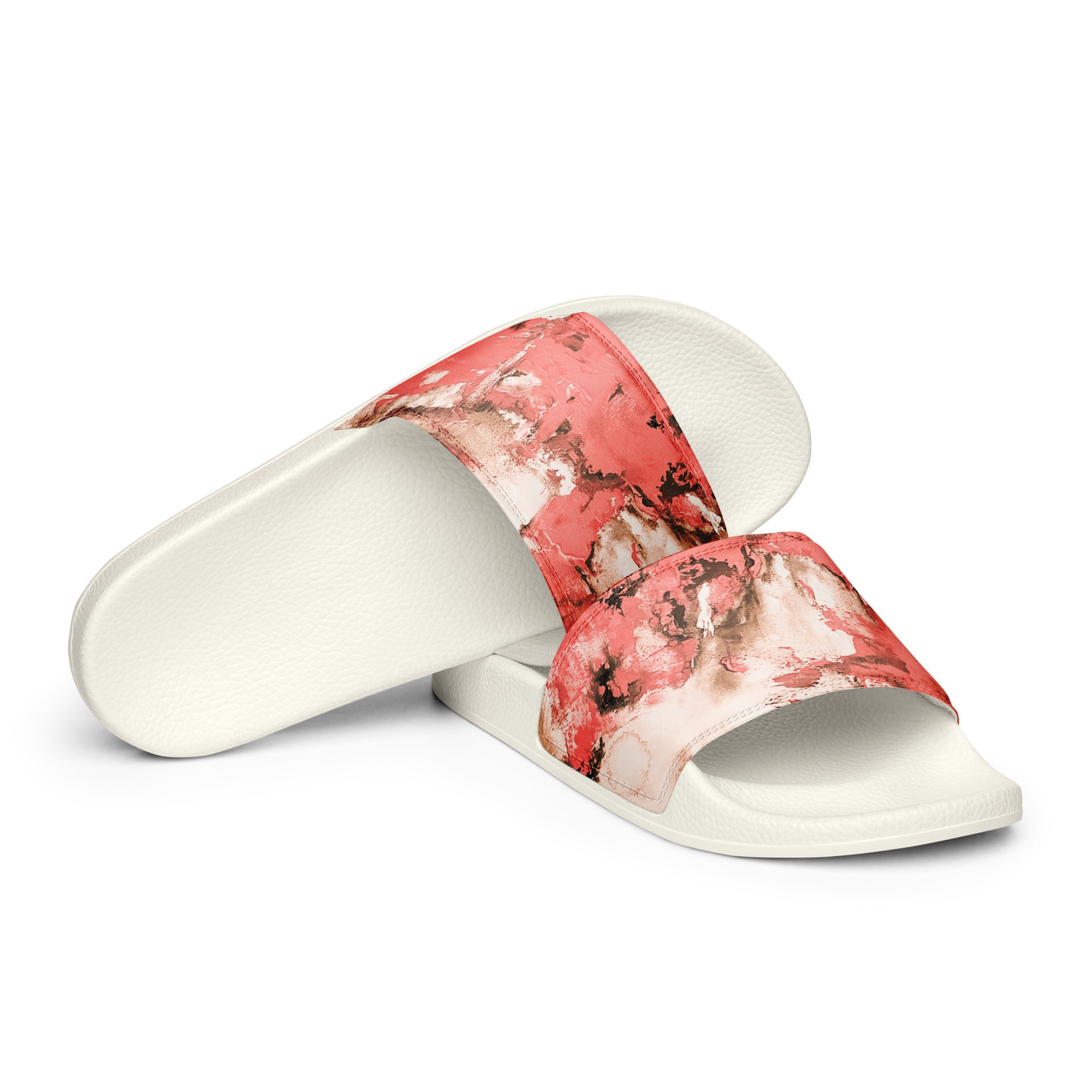 Men's Slides- Mismatch Peach