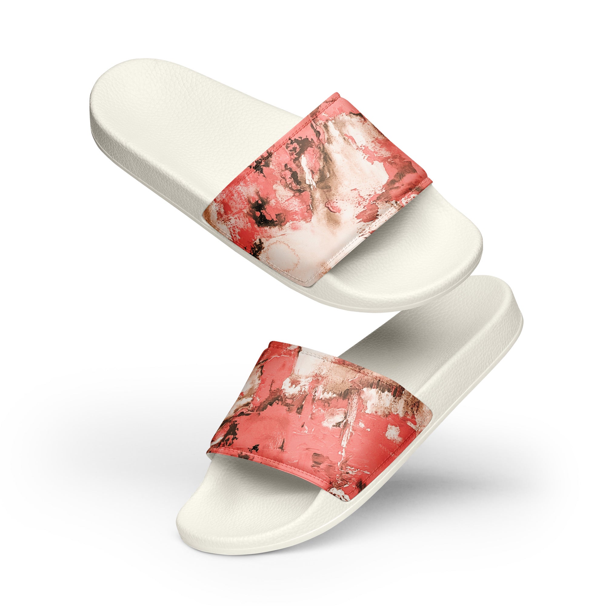 Men's Slides- Mismatch Peach