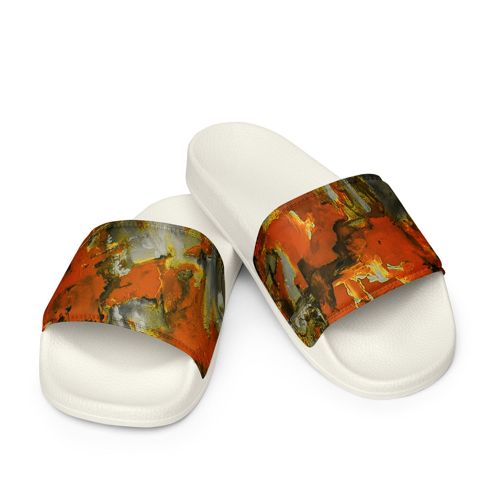 Men's Slides- Mismatch Orange