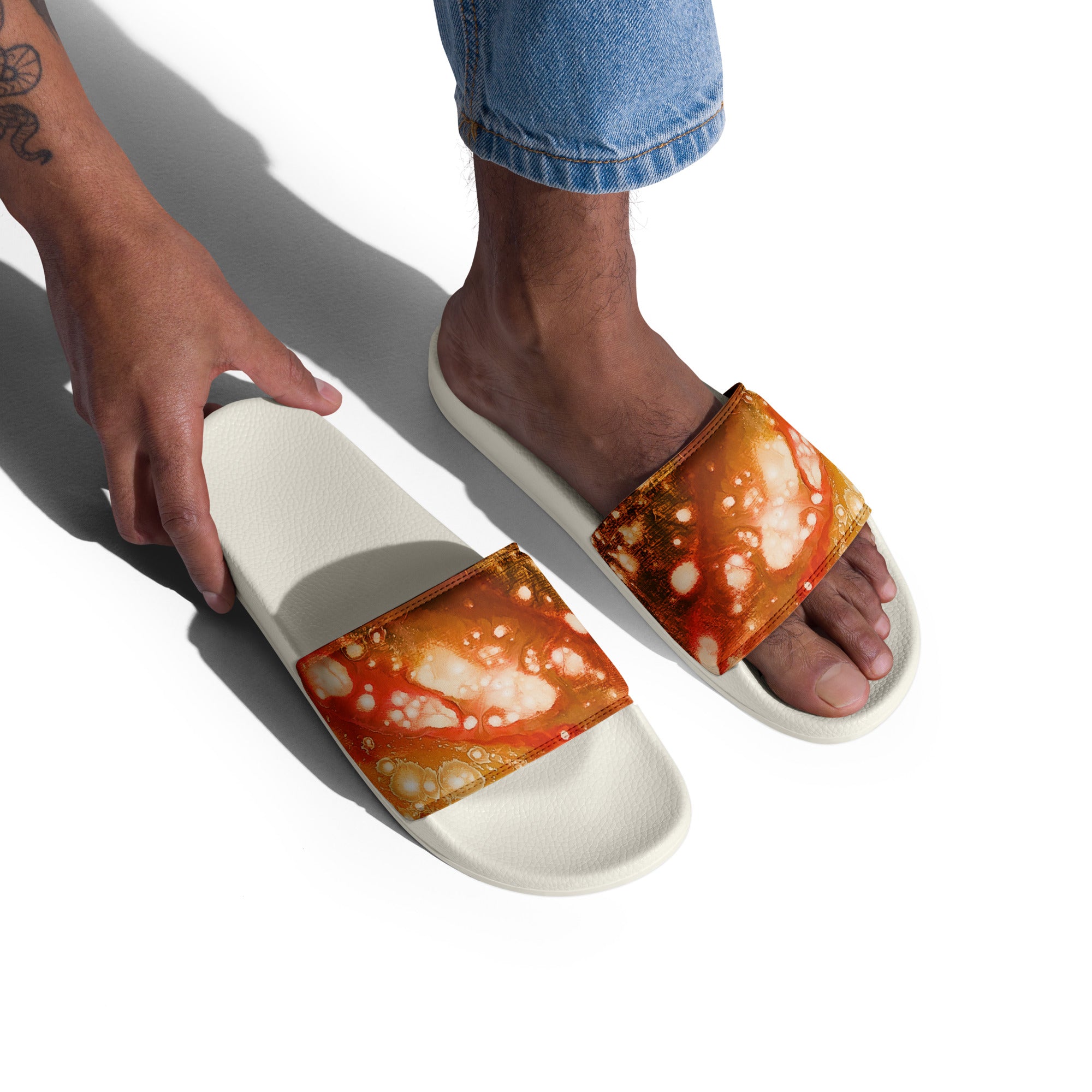 Men's Slides- Galaxy Golden