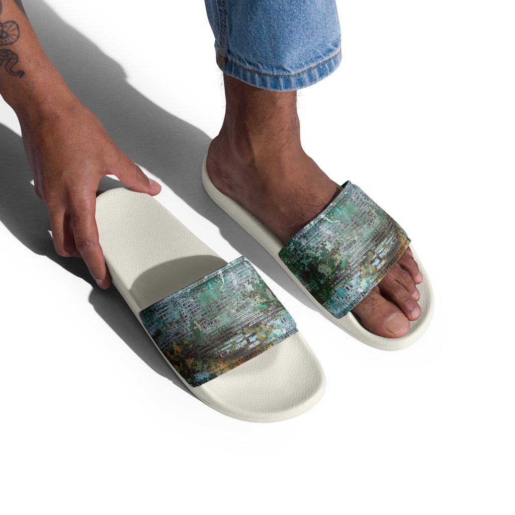 Men's slides- Weave Green