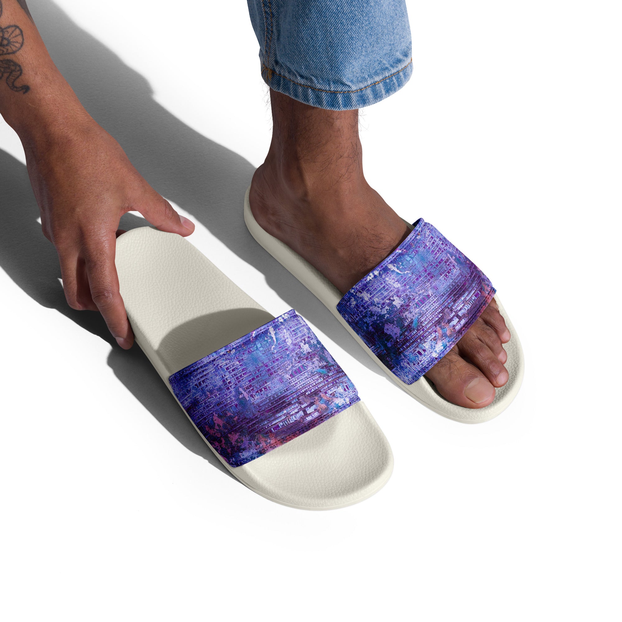 Men's slides- Weave Purple