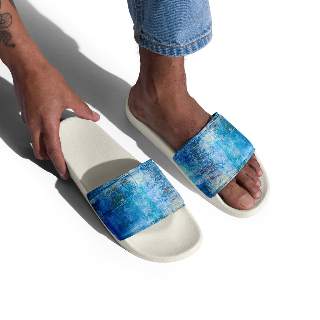 Men's slides- Bright Earth Blue