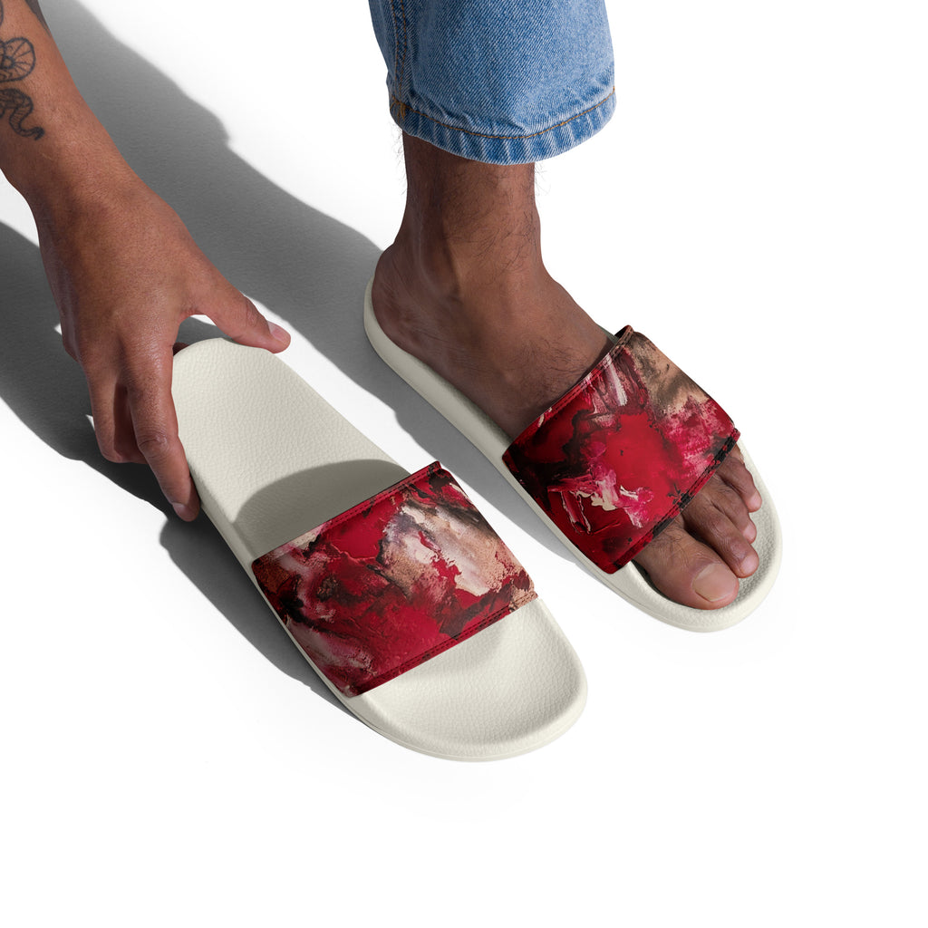 Men's Slides- Mismatch Red