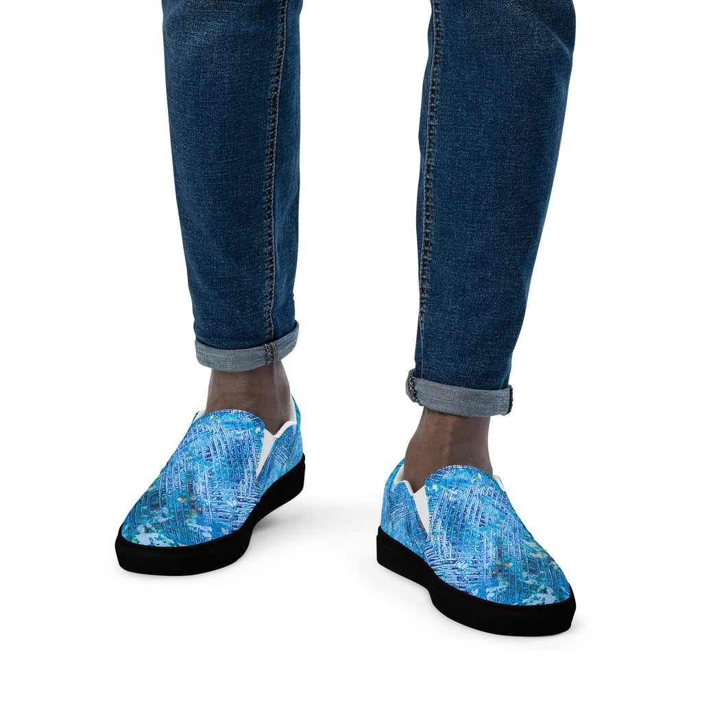 Men's slip on- Weave Blue