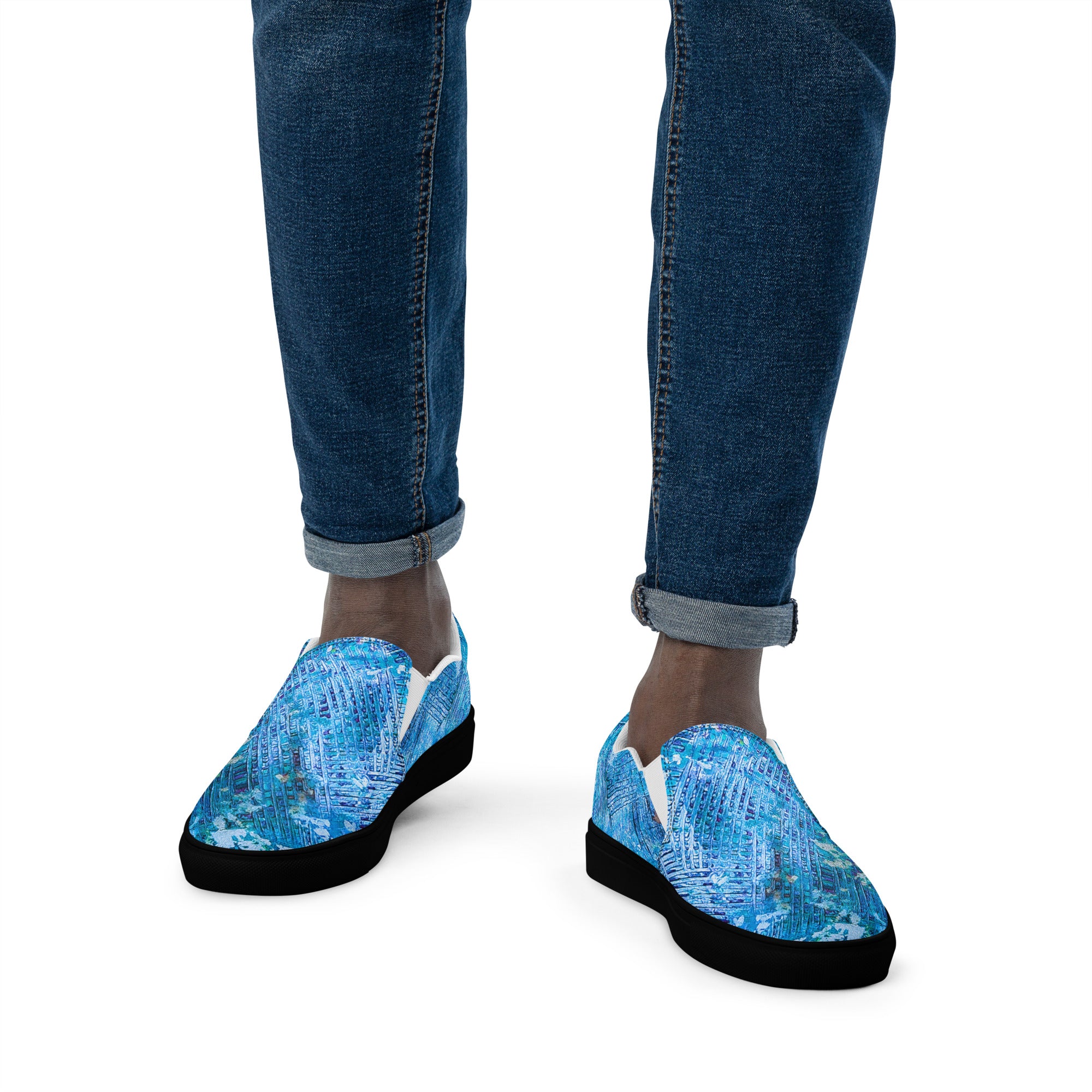 Men's slip on- Weave Blue