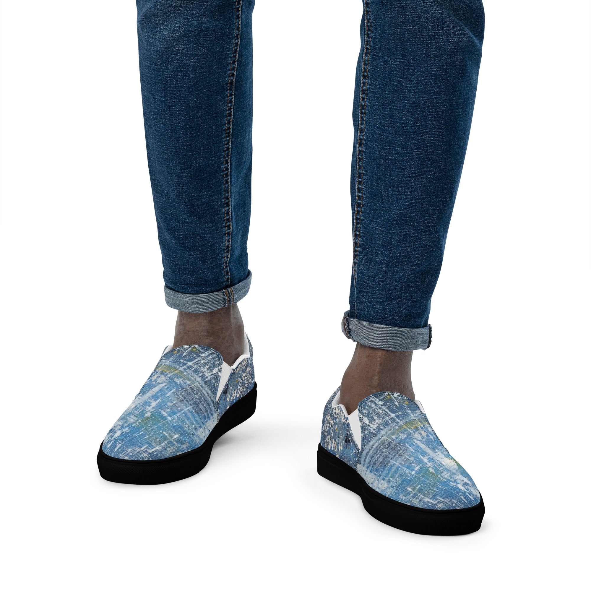 Men's Slip On- Denim Scrape