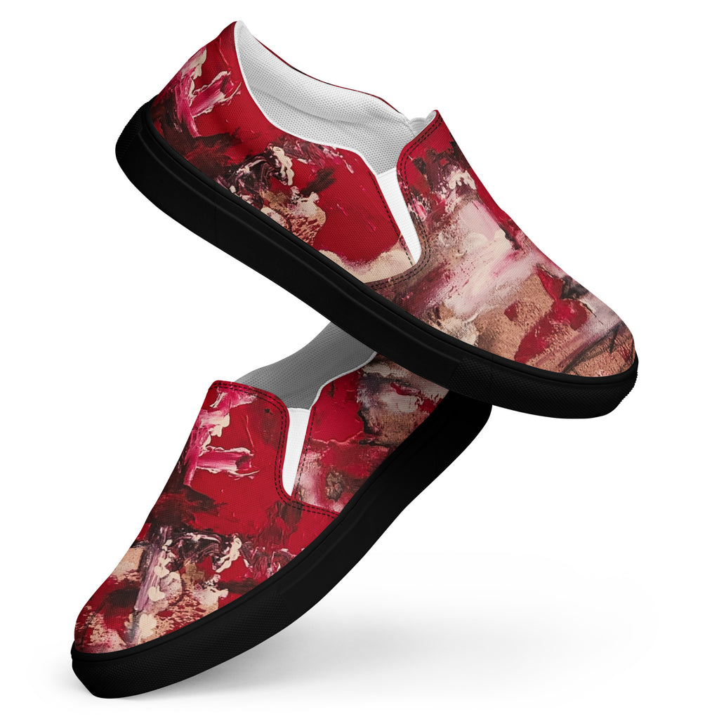 Men's Slip On- Mismatch Red