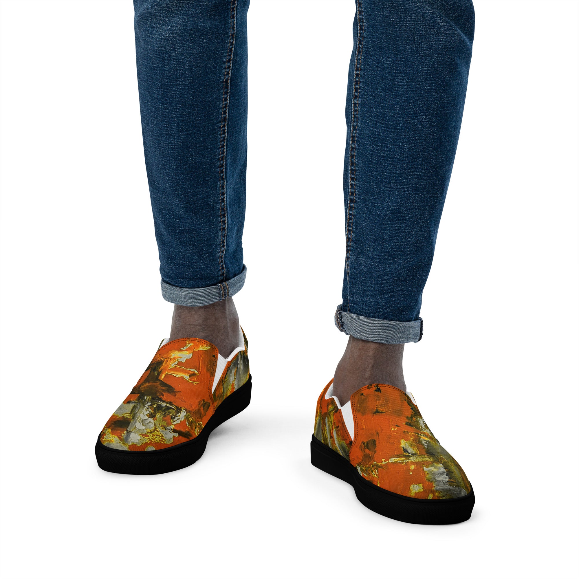 Men's Slip On- Mismatch Orange
