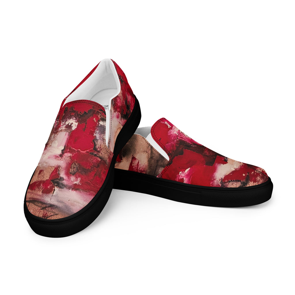 Men's Slip On- Mismatch Red