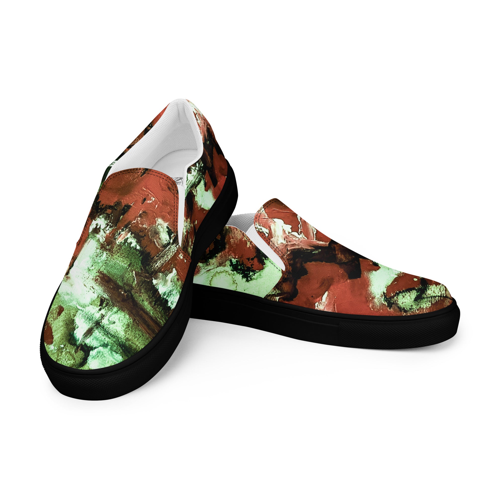 Men's Slip On- Mismatch Green