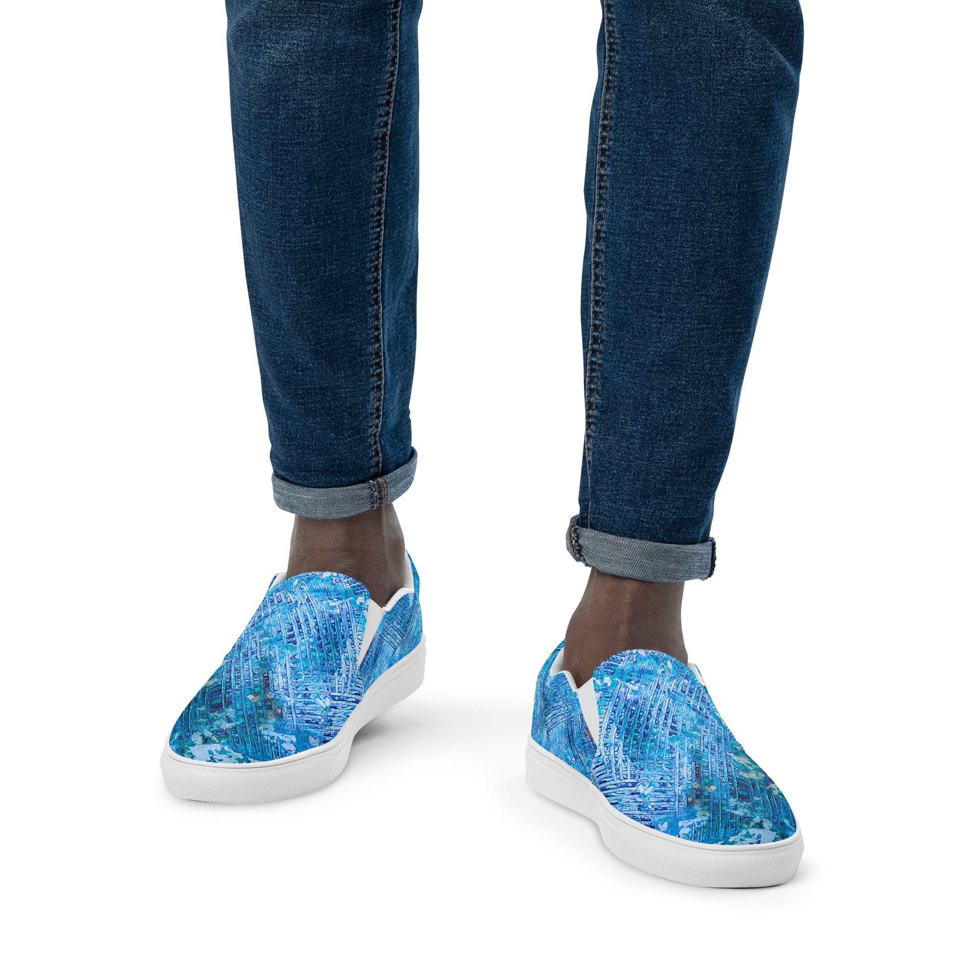 Men's slip on- Weave Blue