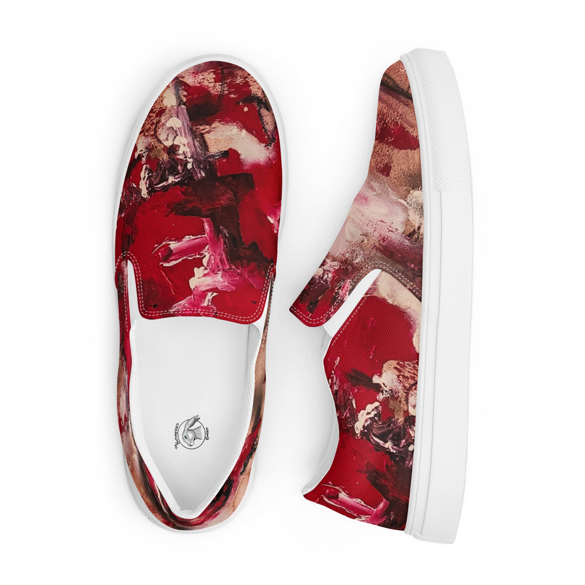 Men's Slip On- Mismatch Red