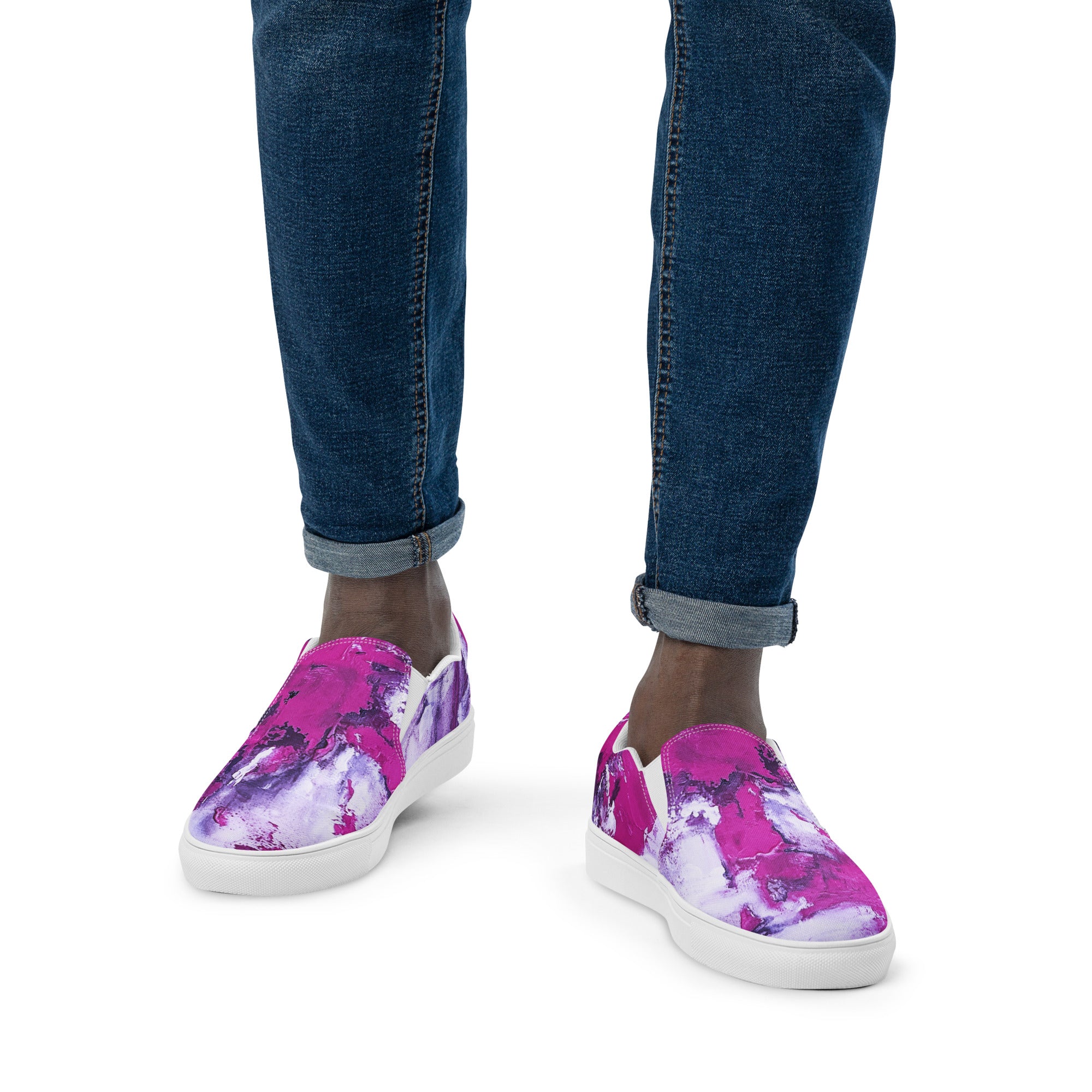 Men's Slip On- Mismatch Pink