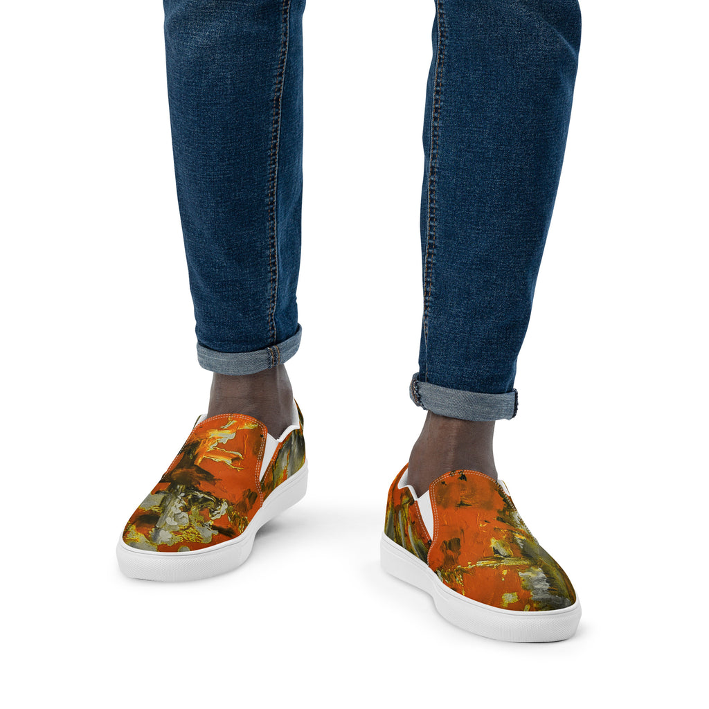 Men's Slip On- Mismatch Orange