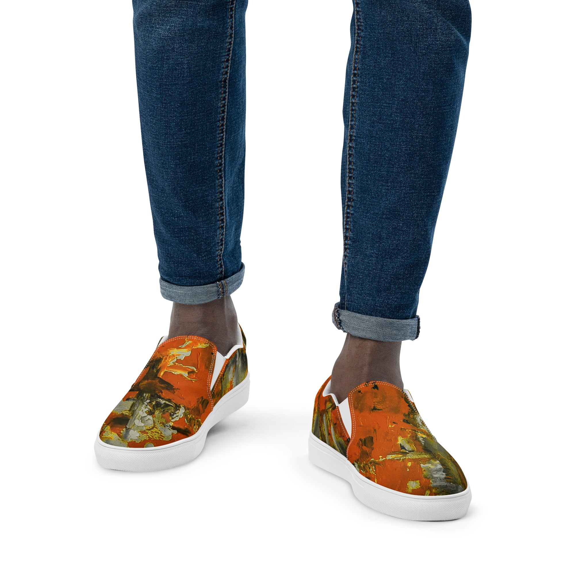 Men's Slip On- Mismatch Orange
