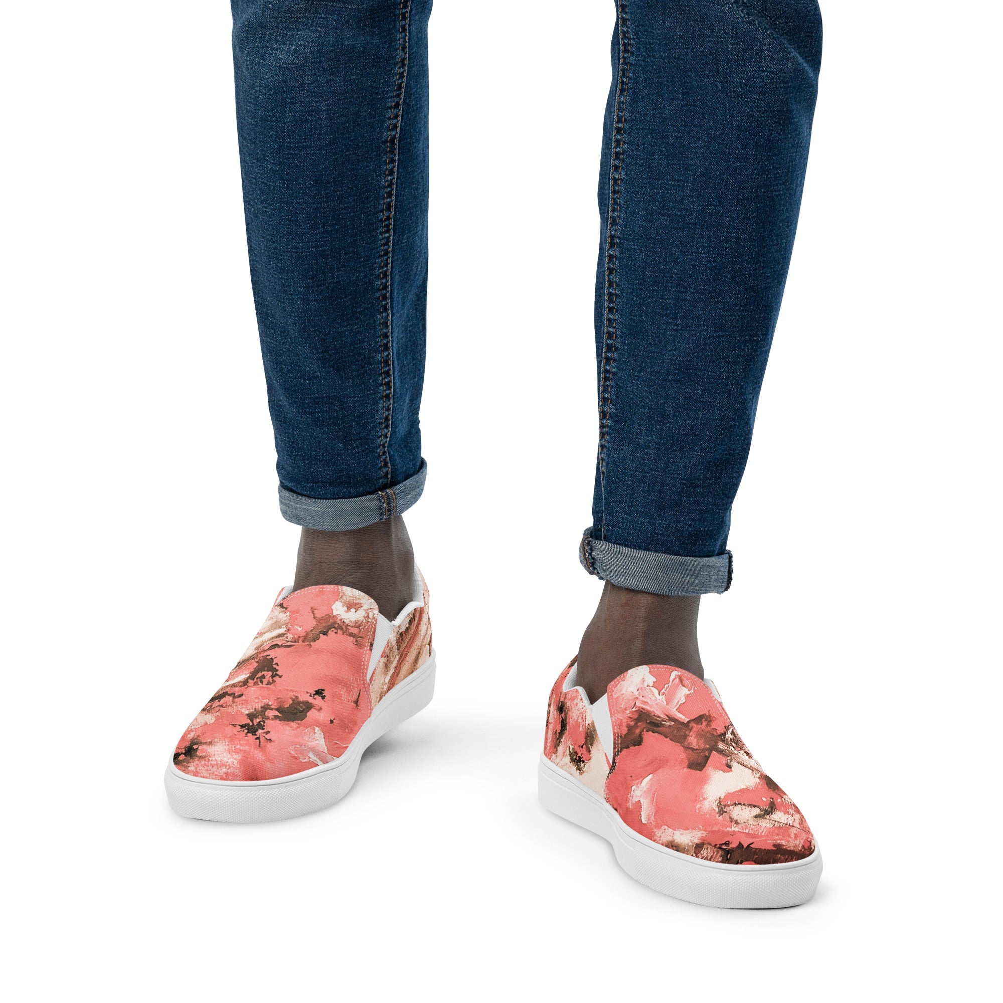 Men's Slip On- Mismatch Peach