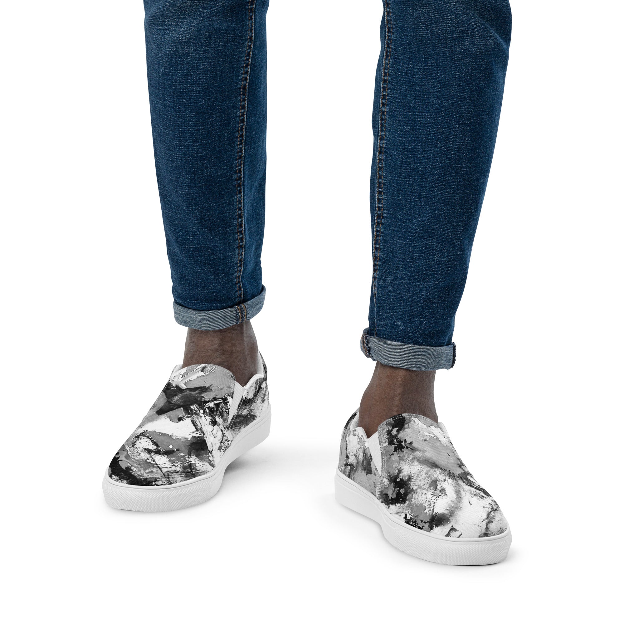 Men's Slip On- Mismatch Grey