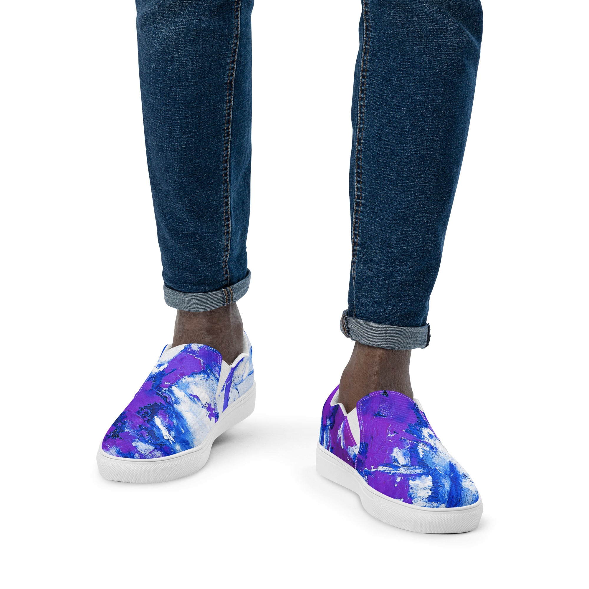 Men's Slip On- Mismatch Purple