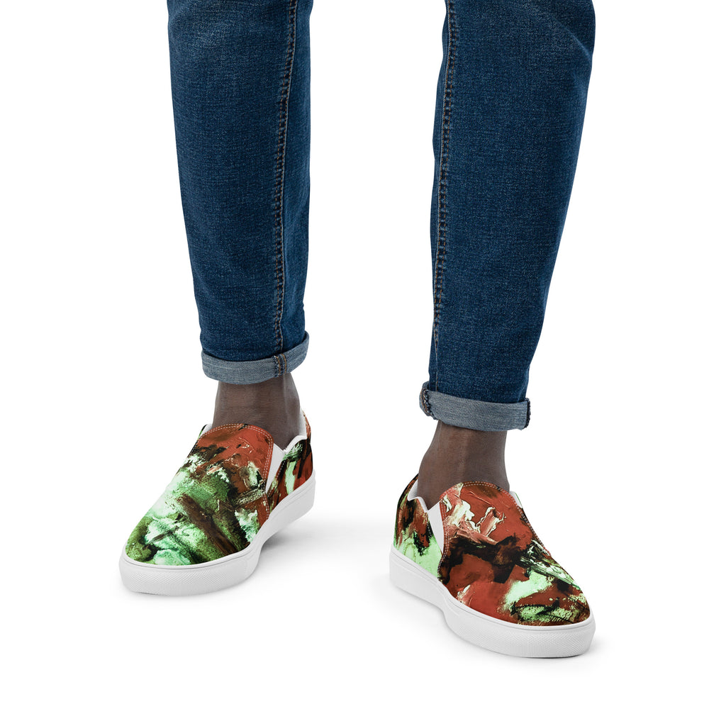 Men's Slip On- Mismatch Green